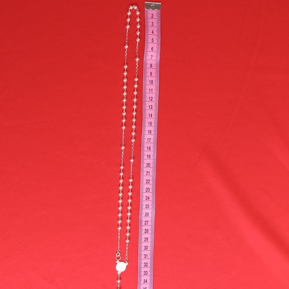925 sterling SILVER men and women/Catholic ROSARIO necklace - Picture 6 of 16